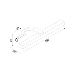 Φ/Σ ΕΠΙΠΛΟΥ LED 8W 3000K 520LM VIDE ΧΡΩΜΙΟ ΜΕΤ/ΚΟ IP44 50X16X9,5CM