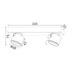 ΕΠΙΤΟΙΧΟ Φ/Σ LED 10W COB 80° 3000K 800LM ΓΚΡΙ ΑΛΟΥΜΙΝΙΟ 32X7XH7,5CM PLUTO