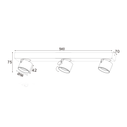 ΕΠΙΤΟΙΧΟ Φ/Σ LED 15W COB 80° 3000K 1200LM ΜΑΥΡΟ ΑΛΟΥΜΙΝΙΟ 54X7XH10CM PLUTO