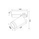 ΕΠΙΤΟΙΧΟ Φ/Σ 1XGU10 DIVINO ΜΑΥΡΟ ΑΛΟΥΜΙΝΙΟ IP20 12X7X13,5CM