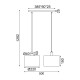 ΚΡΕΜΑΣΤΟ Φ/Σ 2ΧΕ27 CHIOS ΚΡΕΜ ΥΦΑΣΜΑ+ΞΥΛΟ 50X22XH130CM
