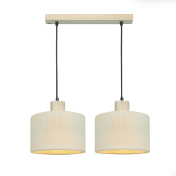 ΚΡΕΜΑΣΤΟ Φ/Σ 2ΧΕ27 CHIOS ΚΡΕΜ ΥΦΑΣΜΑ+ΞΥΛΟ 50X22XH130CM