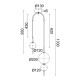 ΚΡΕΜΑΣΤΟ Φ/Σ LED 15W 3000K 1500LM AMELIA ΜΑΥΡΟ ΜΕΤ/ΚΟ+ΛΕΥΚΟ ΓΥΑΛΙ D37XH130CM