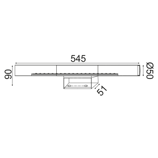 ΕΠΙΤΟΙΧΟ Φ/Σ LED SMD 13W 3000K 980LM IP44 TINKI ΑΚΡΥΛ.+ΜΕΤ/ΚΟ 55Χ5,1Χ9CM TINKI