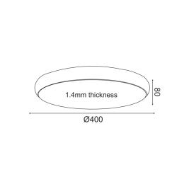 ΟΡΟΦΗΣ Φ/Σ LED 32W 2560LM 3000K ΜΑΥΡΟ ΜΕΤ/ΚΟ D40XH8CM KALLISTA
