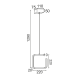 ΚΡΕΜΑΣΤΟ Φ/Σ LED 8W 3000K 780LM ΛΕΥΚΟ ΜΕΤΑΛΛΙΚΟ 22X11XH129CM EUCLID1
