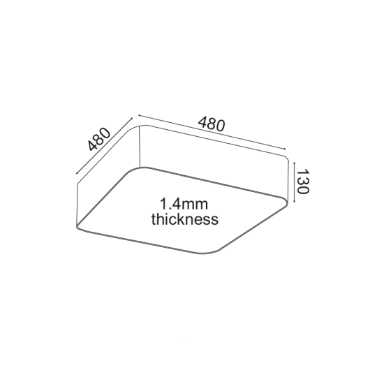 ΟΡΟΦΗΣ Φ/Σ LED 40W 3200LM 3000K ΛΕΥΚΟ ΜΕΤ/ΚΟ 48X48XH13CM EMERY