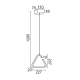 ΚΡΕΜΑΣΤΟ Φ/Σ LED 7W 3000K 725LM ΜΑΥΡΟ ΜΕΤΑΛΛΙΚΟ 23X11XH128CM EUCLID2