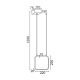 ΚΡΕΜΑΣΤΟ Φ/Σ LED 9W 3000K 870LM ΛΕΥΚΟ ΜΕΤΑΛΛΙΚΟ 22X11XH129CM SYMETRIA