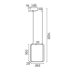 ΚΡΕΜΑΣΤΟ Φ/Σ LED 15W 3000K 1390LM ΛΕΥΚΟ ΜΕΤΑΛΛΙΚΟ 26X14XH142CM SYMETRIA