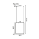 ΚΡΕΜΑΣΤΟ Φ/Σ LED 19W 3000K 1820LM ΛΕΥΚΟ ΜΕΤΑΛΛΙΚΟ 36X14XH1520CM SYMETRIA