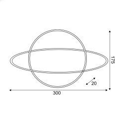 ΠΛΑΝΗΤΗΣ, 116 NEON LED ΛΑΜΠΑΚΙΑ ΜΕ ΜΠΑΤΑΡΙΑ (3xAA)/USB, ΧΡΥΣΟ & ΜΠΛΕ, IP20, 17.5x2x30cm