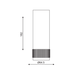 NETTO ΟΡΟΦΗΣ Φ/Σ 1ΧGU10 ΜΑΥΡΟ ΑΛΟΥΜΙΝΙΟ D6,5XH18CM MEGATRON2