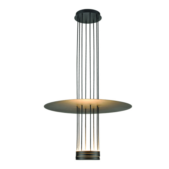 ΚΡΕΜΑΣΤΟ Φ/Σ LED 18W 3000K 1260LM ELIA ΜΑΥΡΟ ΜΕΤ/ΚΟ IP20 D60XH104CM