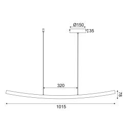 ΚΡΕΜΑΣΤΟ Φ/Σ LED 20W 3000K 1400LM NAAVA ΛΕΥΚΟ ΑΛΟΥΜΙΝΙΟ IP20 102X15X110CM