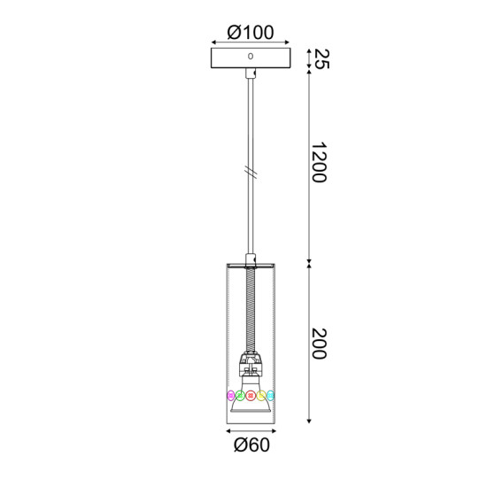 ΚΡΕΜΑΣΤΟ Φ/Σ 1XGU10 BUTTONS ΛΕΥΚΟ ΜΕΤ/ΚΟ IP20 D6XD10XH150CM