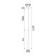 ΚΡΕΜΑΣΤΟ Φ/Σ LED 5W 3000K 300LM ESTRELA ΜΑΥΡΟ ΜΕΤ/ΚΟ IP20 D6XH228CM