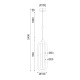 ΚΡΕΜΑΣΤΟ Φ/Σ LED 16W 3000K 1120LM VENUS ΧΡΩΜΙΟ ΜΕΤ/ΚΟ IP20 15X15XH230CM