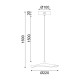 ΚΡΕΜΑΣΤΟ Φ/Σ LED 5W 3000K 400LM NINFEA ΟΡΕΙΧΑΛΚΟ ΜΕΤ/ΚΟ IP20 D22XH160CM