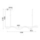 ΚΡΕΜΑΣΤΟ Φ/Σ LED 36W 3000K 2000LM KYMA ΜΑΥΡΟ ΜΕΤ/ΚΟ IP20 120Χ6XΗ215CM