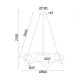 ΚΡΕΜΑΣΤΟ Φ/Σ LED 60W 3000K 3400LM KYMA ΜΑΥΡΟ ΜΕΤ/ΚΟ IP20 D80XH230CM