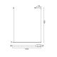 ΚΡΕΜΑΣΤΟ Φ/Σ LED 20W 3000K 1600LM ΜΑΥΡΟ ΑΛΟΥΜΙΝΙΟ 100Χ5ΧH150CM ATLANTIS
