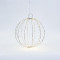 ΑΣΗΜΙ ΜΕΤΑΛΛΙΚΗ ΜΠΑΛΑ ΦΩΤΙΖΟΜΕΝΗ 30cm, 144 MINI LED, ΣΤΑΘΕΡΟΣ ΜΕΤΑΣΧΗΜΑΤΙΣΤΗΣ, ΑΣΗΜΙ ΧΑΛΚΙΝΟ ΚΑΛΩΔΙΟ, ΘΕΡΜΟ ΛΕΥΚΟ LED, ΠΡΟΕΚΤΑΣΗ ΠΑΡΟΧΗΣ 3m, IP44