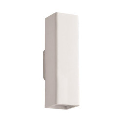 ΑΠΛΙΚΑ ΤΟΙΧΟΥ UP-DOWN ΤΕΤΡΑΓΩΝΗ ΓΥΨΙΝΗ 2xGU10 MAX 6W LED Φ75x100x250