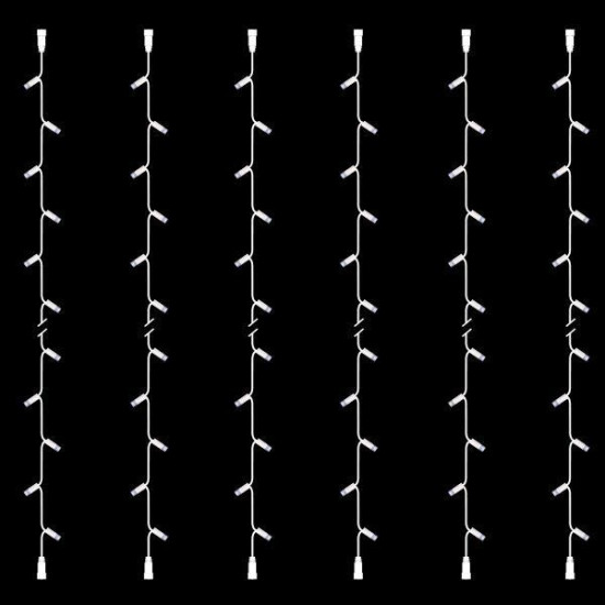 ΣΕΙΡΑ, DIY, 20 LED, ΛΕΥΚΟ ΚΑΛΩΔΙΟ ΚΑΟΥΤΣΟΥΚ, ΜΕ ΕΠΕΚΤΑΣΗ, 2 ΚΟΝΕΚΤΟΡΕΣ, ΛΕΥΚΟ LED, ΣΕΤ 6ΤΜΧ, ΑΝΑ 10cm, ΙΡ65