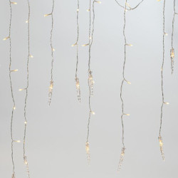 ΒΡΟΧΗ, 96 LED ΜΕ 16 ΣΤΑΛΑΚΤΙΤΕΣ 9,5cm, 31V ΜΕΤΑΣΧΗΜΑΤΙΣΤΗΣ, ΜΕ ΠΡΟΓΡΑΜΜΑ, ΕΠΕΚΤΑΣΗ ΕΩΣ 3, ΔΙΑΦΑΝΟ ΚΑΛΩΔΙΟ, ΘΕΡΜΟ ΛΕΥΚΟ LED, 80x300cm (6/7/5), ΠΡΟΕΚΤΑΣΗ ΠΑΡΟΧΗΣ 300cm, IP44